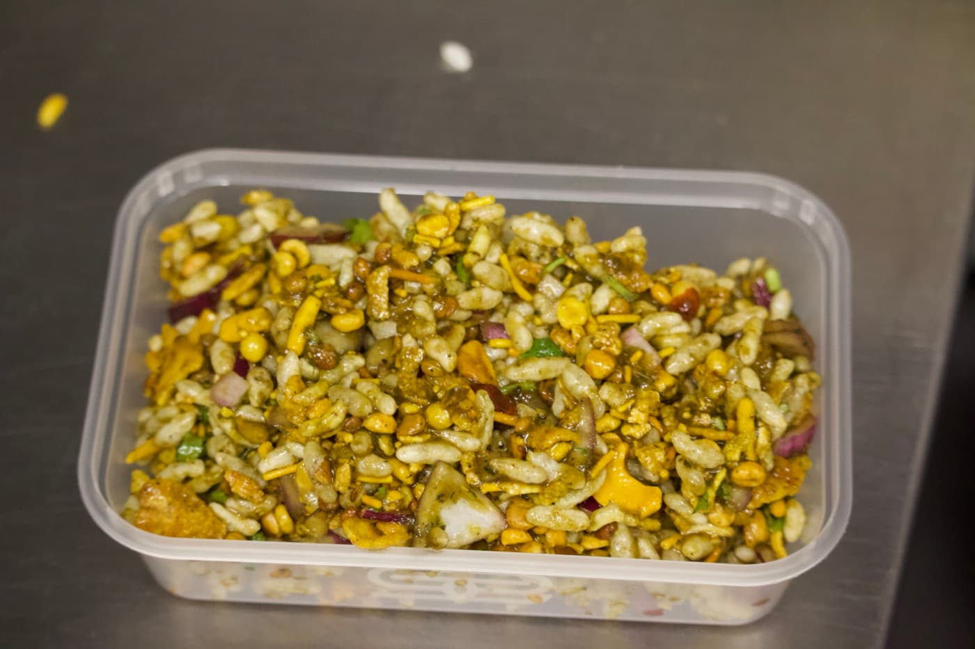 Freshly tossed bhel from Chatori